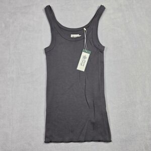 Alpine Design Tank Top Womens Small Dark Gray Ribbed Scoop‎ Neck Solid